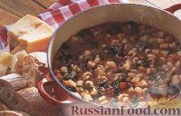 Итальянский суп с купатами и фасолью