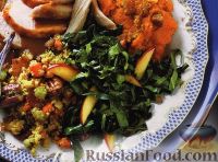 Тушеная листовая капуста с яблоками