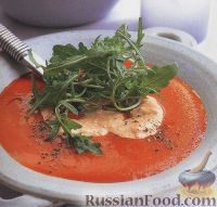 Томатный суп-пюре со сметанным кремом