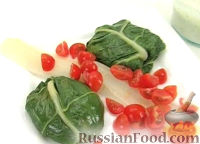 Мангольд с лососем