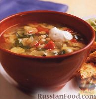 Фасолевый суп с перцем