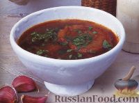 Чесночный суп с яйцами