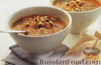 Фасолевый суп с помидорами и перцем чили