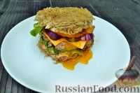 Бургер из азиатской лапши