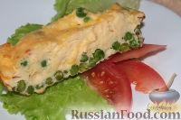 Омлет с зеленым горошком и сыром