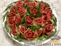 Селедка под шубой с "розами"