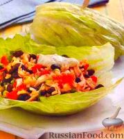 Закуска-салат с курицей, рисом и овощами