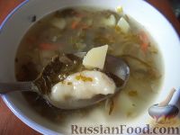 Щавелевый суп с клецками